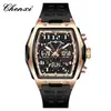 Reloj Luz de la Mañana Forma de Barril para Hombre Pantalla Dual Deportivo Esfera Grande Multifuncional Transfronterizo Reloj de Cuarzo para Estudiantes
