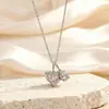 Collar Exagerado de Doble Capa con Colgante de Corazón, Gotas de Aceite, Hermoso, de Venta Caliente en Europa y América para Mujeres con Circonita Microincrustada, Elegante y Versátil