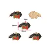 Accesorios para Joyería de Aleación con Goteo de Aceite DIY Colgantes de Mariposa Oscura Murciélago Pendientes Pendientes Pulsera Colgante W508