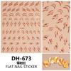 Redanco nuevos explosiones de网红 3D pegatinas para decoración de uñas DIY con calcomanías de uñas adhesivas venta al por mayor DH-673