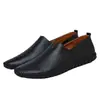 Zapatos de Cuero para Hombre Transpirables 2025 Nuevos Zapatos Casuales Zapatos de Hombre Otoño Tacón Plano Color Sólido Zapatos de Hombre Transfronterizos Zapatos Tipo Gorro para Hombre Hombres