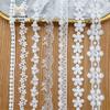 Renda de Seda de Leite com Pequenos Padrões Florais, Roupa Infantil, Vestidos, Bainhas de Saia, Punhos de Manga, Acessórios, Renda Solúvel em Água