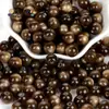 Acessórios de joalheria DIY imitação olho de gato contas redondas furo reto glitter em pó fino resina contas soltas material de pulseira de miçangas feita à mão