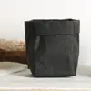 Bolsa de Papel Kraft Lavable Alemana con Logo Imprimible Almacenamiento de Brochas de Maquillaje Adornos para Macetas Bolsa de Almacenamiento de Piel de Vaca para Refrigerador