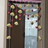 Cortina de porta de urso de morango de nuvens cortina pendurada cortina dormitório quarto corredor divisória cortina decoração de porta menina coração desenho animado