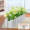 Cerca de Flores Simuladas Set de Plantas Verdes Flor Falsa Orquídea Saltarina Crisantemo Pequeña Flor Verde Rosa Diamante Decoración de Oficina Bonsái