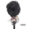 Presilha de Coque Fofo Natural Elástico para Cabelo Ferramenta de Penteado Mechas Longas Bigodes de Dragão Botão de Simulação Cabelo Preguiçoso Atacado Coque de Cabelo