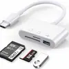 Kit Leitor de Cartão Multifuncional 3 em 1 Type-C + Type-C para USB Adequado para leitura de dados de alta velocidade