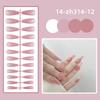 [tira] uñas postizas de ballet largas brillantes trapezoidales color sólido europeo y americano pegatinas de uñas de uso terminado 24 piezas al por mayor
