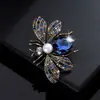 Broches de Lujo de Alta Gama Retro Europeos y Americanos con Forma de Insecto, Accesorios para Hombres y Mujeres, Totalmente Adornados con Pedrería y Vidrio, Lindos y Hermosos