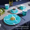 Plato de Cerámica para Pasta con Forma de Lazo Simple, Plato de Cena Occidental Creativo de Gama Alta, Plato para Bistec, Plato para el Hogar, Plato para Ensalada de Frutas
