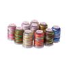 Fio Tao de 18 Fios Multicor Material DIY para Tecelagem Manual Pulseira de Corda Fio Tingido em Seções Coloridas