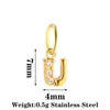 Nuevo Colgante de Acero Inoxidable Letra Zirconia Venta Caliente Accesorios para Collares Pendientes DIY 26 Dijes de Letras Inglesas A-Z