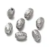 Cuentas Espaciadoras de Acero Inoxidable Plateado al Vacío que Conservan el Color Cuentas con Textura de Meteorito Cuentas con Patrón de Martillo Cuentas Sueltas Separadas Cuentas con Agujero para Pulseras DIY