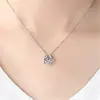 Cadena de clavícula de plata estilo coreano, moderna, de celebridades de Internet, ligera, de lujo, con diseño de nicho, collar con colgante octagonal elegante y sencillo.