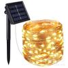Luces Solares de Hada para Halloween Transfronterizas Impermeables para Exteriores Patio Jardín Luces de Cable de Cobre LED Luces de Cadena Naranja Morado