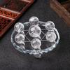 Adornos de disco de siete estrellas de cristal blanco natural, bola de cristal pulida original, adornos de Feng Shui para el hogar y la oficina.
