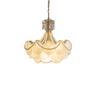 Lustre de Cristal com Conchas Estilo Francês Creme Iluminação Sala de Estar Luxo Simples Quarto Principal Lustre Iluminação LED Quente