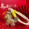 Nuevo Llavero de Caballo Pequeño Princesa de Oro Puro Colgante Creativo de Dibujos Animados Popular al por Mayor Encanto para Teléfono