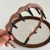 Faixa de Cabelo Trançada Ondulada Cor Sólida Estilo Coreano para Mulheres, para Lavar o Rosto, com Dentes, Presilha de Cabelo Antiderrapante, Topo Alto, Faixa para Franja