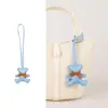 Novo Lenço de Seda de Moda de Luxo Borla de Couro Pingente de Coração Ornamento Tecido para Bolsa Chaveiro de Carro
