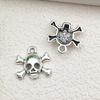 16 Halloween Estilo Retro Calavera Aleación Joyería DIY Pendientes Caseros Pulsera Llavero Accesorios Materiales