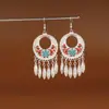 Pendientes de Pavo Real para Minorías Étnicas, Regalos Retro de Plata Miao Estilo Étnico, Accesorios de Pendientes Vintage de Imitación Plata