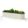 Caja de Cultivo de Verduras Móvil Exportable, Maceta Metálica para Verduras, Maceta para Flores, Caja de Plantación de Chapa Galvanizada, Maceta Especial para Jardín de Flores