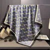 Lenço de Seda Social Clássico Elegante 2026 para Mulheres, Lenço Versátil da Moda em Seda Sintética com Estampa Floral, Lenço Quadrado de Alta Qualidade Estilo Nacional 90cm