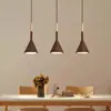 Lámpara de araña para café en acrílico con veta de madera de nogal vintage, estilo wabi-sabi, adecuada para cafeterías de té con leche, mesas de comedor, mostradores de bar, escritorios y mesitas de noche