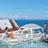 Plataformas de Agua Inflables Más Vendidas Transfronterizas, Balsas Flotantes, Islas Flotantes, Islas Flotantes Inflables Directas de Fábrica con Toldo