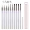 Nuevo set de plumas para uñas Rod transparentes y coloridas 10 un set de pluma de terapia de luz pincel pluma flor de encaje