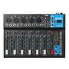 Amplificador de Escenario Mezclador F7 Alimentación Phantom Bluetooth USB Reverberación Tarjeta de Sonido Grabación Bluetooth Ecualizador de 7 Vías