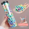 Gomas Elásticas para Niñas Alta Elasticidad Sin Daño al Cabello Ligas para el Cabello Trenzas de Niña Pequeña Bandas de Color Caramelo Gomas para el Pulgar de Bebé