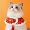 Ropa para Mascotas Año del Caballo Capa para Gato Festiva de Año Nuevo Chal Bordado de Concubina Imperial Atuendo de Perro para Año Nuevo Bufanda Cálida