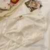 Coelhinho Fofo Cor Creme Laço Calcinha Infantil Classe A 100% Algodão Entrepernas Estendido 10A Antibacteriana Justa ao Corpo Infantil Algodão Puro