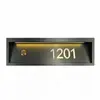 Letrero Electrónico Iluminado para Puerta de Hotel con Timbre, Modelo Recargable de Acrílico Degradado para Casa Club
