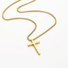 Collar con Cruz para Hombre, Sudadera de Marca de Moda Cadena Colgante, Accesorio Versátil Hip-Hop para Mujer, Dorado y Negro