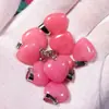 Colgante de Corazón de Amor de Ágata Rosa Transfronterizo 16*6 Colgante de Corazón Durazno Pareja Regalo Coreano del Día de San Valentín