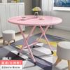 Mesa dobrável mesa de jantar retangular simples casa pequeno apartamento jantar mesa redonda aluguel barraca simples portátil ao ar livre