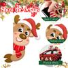 RFM045 Bombilla de Luz Reflectante Magnética Navideña Calcomanía Decorativa Reflectante Magnética de Muñeco de Nieve Papá Noel para Carrocería de Coche