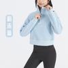 Roupas de Yoga Quentes com Meio Zíper para Outono e Inverno para Mulheres Corrida Esportes Fitness Gola Alta Moletom Lã Polar Solto Macio Top