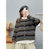 206 otoño e invierno estilo coreano nuevo top de punto cálido de rayas suelto para mujer capa base al por mayor