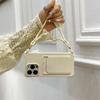 Adequado para Capa de Celular com Porta-Cartão para iPhone 17, Capa Protetora Líquida Anti-Queda de Quatro Cantos para Apple 16 com Alça Transversal e Slot para Cartão, Macio