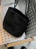 Bolsa de ombro feminina tipo balde, tecida e prensada a quente em PU, única e sofisticada, casual e prática para o dia a dia, com múltiplos compartimentos, grande capacidade, versátil