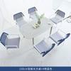 Mesa e Cadeiras para Varanda Externa, Mesa e Quatro Cadeiras para Pátio de Villa, Mesa e Cadeiras de Metal à Prova d'Água e Resistentes ao Sol, Mesa e Cadeiras de Rattan para Jardim de Lazer