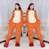 Pijama Enterizo de Dinosaurio de Dibujos Animados Lindo Perro Amarillo Grande para Otoño e Invierno para Chicos y Chicos para Parejas de Perros Ropa de Casa Franela