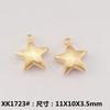 Accesorios de Joyería de Aleación DIY Colgante de Estrella Sólida de Cinco Puntas Estrella Calada Pulsera Collar Aretes Accesorios para el Cabello Colgante