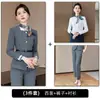 Conjunto de traje gris de otoño e invierno, atuendo profesional, ropa formal para hombres y mujeres, moda de alta gama, uniforme de trabajo para recepcionista de hotel