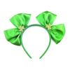 Diadema de Festival Irlandés Verde Transfronterizo St. Hebilla para la cabeza con lazo de trébol del Día de San Patricio, accesorios para fiesta navideña
